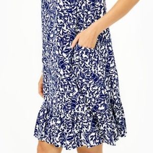 Lilly Pulitzer Krillin It Kristen Dress. XL. Navy. Lobster print